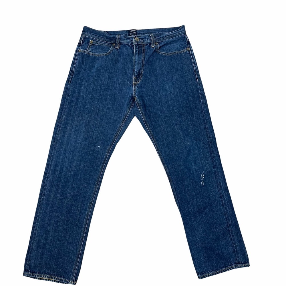 J Crew Factory Distressed The Sutton Straight Leg Blue Men’s Jeans  32x30